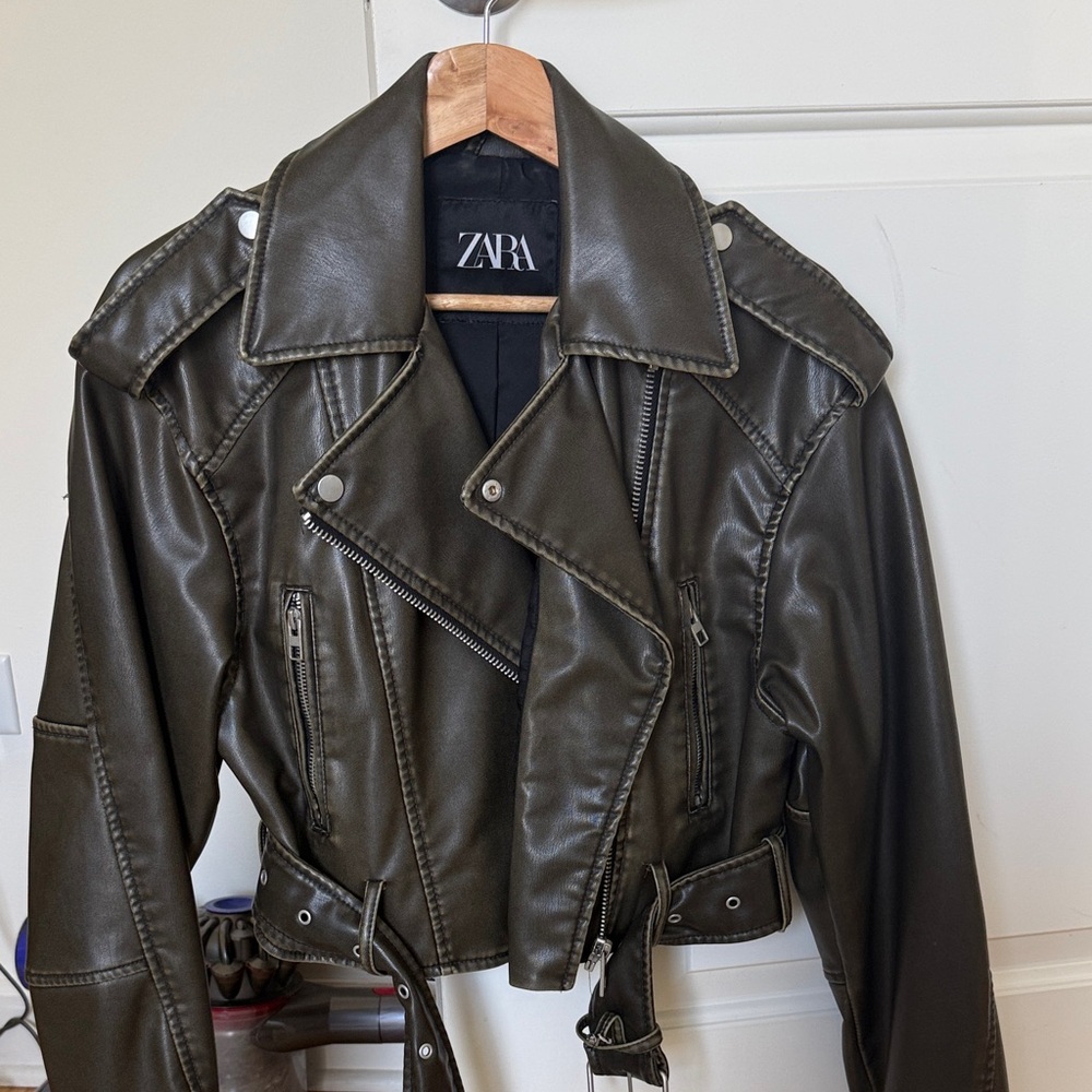Zara leather moto jacket